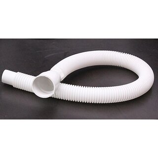 2 Pcs Flexible PVC Waste Pipe for Bathroom Wash Basin and Kitchen Sink | Drain Pipe | Drain Hose/Outlet Tube Connector for Basin Downcomer Bathroom/Kitchen Sink, White