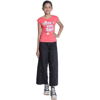                      Kid Kupboard Cotton Girls T-Shirt, Light Red, Half-Sleeves, 13-14 Years KIDS7728                                              
