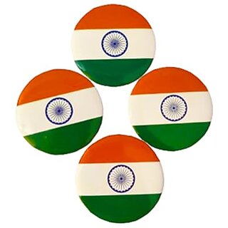 (Pack of 4) Indian Flag Lapel Pin Unisex Brooch Tiranga Badge For Shirts, T-Shirt, Saree and Coat (Multicolor) (Pack of 4) Indian Flag Lapel Pin Unisex Brooch Tiranga Badge For Shirts, T-Shirt, Saree and Coat (Multicolor)