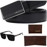 Men's Fashion Combo Stylish Belt, Leather Wallet  Trendy Sunglasses