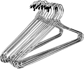 Durable Chrome Metal Hangers with Non-Slip Grip