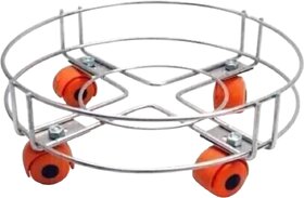 Heavy Duty Cylindrical Metal Trolley with Smooth Mobility