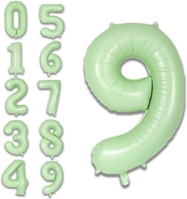 Fun Town Solid Green 9 Number Foil Balloons Helium 32 toy kids milestone 9th Birthday Party Decoration