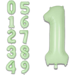                       Fun Town Solid Green 1 Number Foil Balloons Helium 32 toy kids milestone 1st Birthday Party Decoration                                              