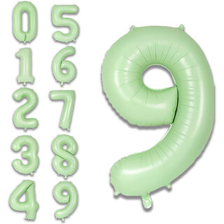                       Fun Town Solid Green 9 Number Foil Balloons Helium 32 toy kids milestone 9th Birthday Party Decoration                                              