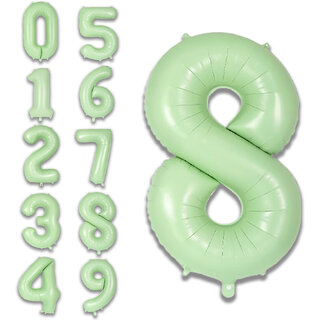                       Fun Town Solid Green 8 Number Foil Balloons 32 toy 8th Birthday Party Decoration Helium Supported                                              