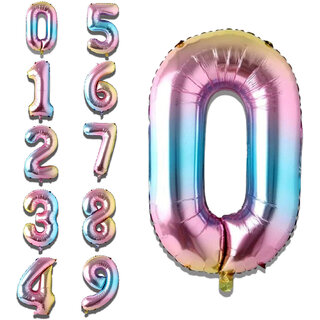 Fun Town Solid Multicolor 0 /zero Number Foil Balloons 32 milestone Birthday Party Decoration Helium Supported Fun Town Solid Multicolor 0 /zero Number Foil Balloons 32 milestone Birthday Party Decoration Helium Supported