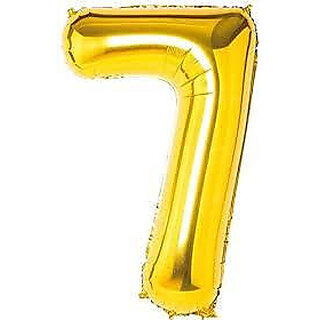 Fun Town Solid Gold 7 Number Foil Balloons 32 Birthday Party Decoration Helium Supported Fun Town Solid Gold 7 Number Foil Balloons 32 Birthday Party Decoration Helium Supported