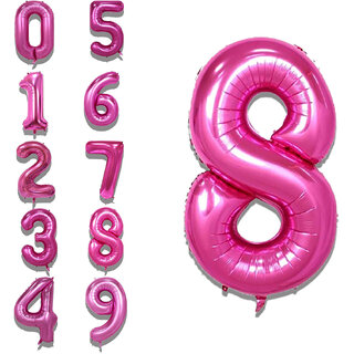Fun Town Solid Pink 8 Number Foil Balloons 32 Birthday Party Decoration Helium Supported Fun Town Solid Pink 8 Number Foil Balloons 32 Birthday Party Decoration Helium Supported