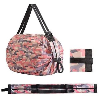                       Reusable Foldable Shopping Tote Bag with Zipper  Waterproof Travel Shoulder Bag  Compact, Lightweight Grocery Bag for                                              