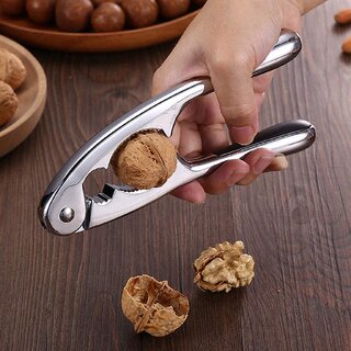                       Multipurpose Nutcracker  Walnut Cracker Heavy Duty Shell Cracker Seafood Pecan Walnut Opener Tool with Non-Slip Handle                                              