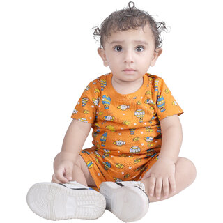 Kid Kupboard Cotton Baby Boys T-Shirt and Short Set, Light Orange, Half-Sleeves, 9-12 Months KIDS7749 Kid Kupboard Cotton Baby Boys T-Shirt and Short Set, Light Orange, Half-Sleeves, 9-12 Months KIDS7749