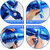 Fun Town Solid Blue 9 Number Foil Balloons 32 9th Birthday Party Decoration Helium Supported