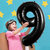 Fun Town Solid Black 9 Number Foil Balloons 32 9th Birthday Party Decoration Helium Supported