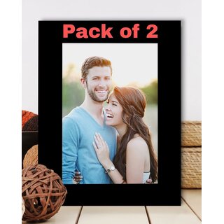 CHARKEE Wood Black Photo Frame Sets (Pack of 2) CHARKEE Wood Black Photo Frame Sets (Pack of 2)