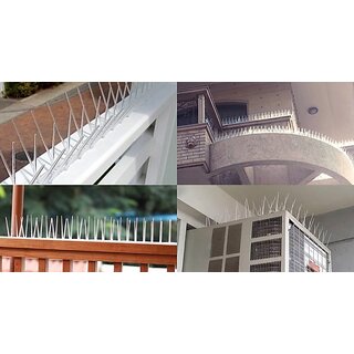                       Polycarbonate Bird Deterrent Spikes - Outdoor Pigeon Spike System                                              