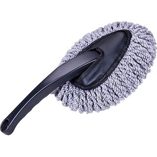                       Plush Microfiber Cleaning Brush - Soft Dusting Brush with Round Fluffy Head                                              