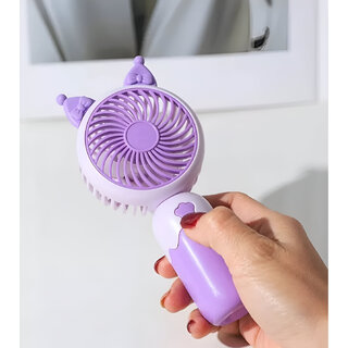                       Charkee USB FanAssorted Pack of 1 Rechargeable Mini Portable Digital Hand Fan                                              