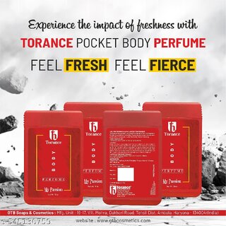                       Torance Body Pocket Purfame 18 ML Long-Lasting Fragrance  Fresh Body Spray for Men  Women pack of 4                                              
