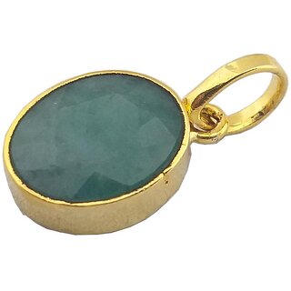                       NATURAL EMERALD (PANNA) STONE WITH PANCHDHATU PENDENT                                              