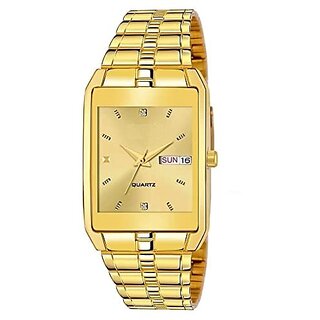 Golden Analog Day And Date Watch For Men Golden Analog Day And Date Watch For Men