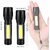 Charkee 10W High Flash Led torch Metal Body Rechargeable Tourch (Black)