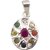 100 NATURAL NAVRATAN STONES 92.5 PURE SILVER PENDENT