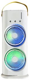 Pandiya'S Double End Spray Fan Portable Air Cooler Fan With Dual Led Lights And Mist Spray Cooler