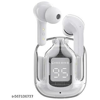 Crystal Wireless Earbuds with Transparent Type-C Charging Case, ENC, Touch Control & LED Display (White) Crystal Wireless Earbuds with Transparent Type-C Charging Case, ENC, Touch Control & LED Display (White)