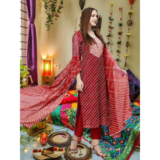                       RELUXZI LIFESTYLE Kurta Set With Duppata                                              