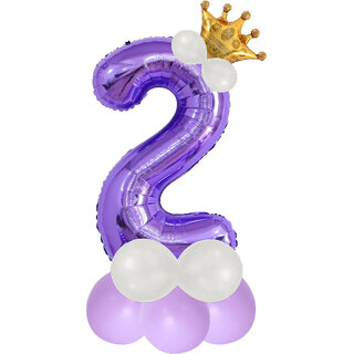 Party Bird Solid Purple Number 2/Two Foil Toy Balloons 32 Inch Birthday Party Anniversary Decoration for Girls/ Boys Party Bird Solid Purple Number 2/Two Foil Toy Balloons 32 Inch Birthday Party Anniversary Decoration for Girls/ Boys