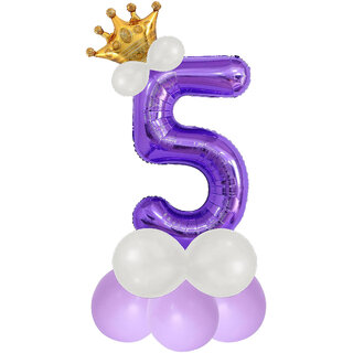 Party Bird Solid Purple Number 5/ Five Foil Toy Balloons 32 Inch Birthday Party Anniversary Decoration for Girls/ Boys Party Bird Solid Purple Number 5/ Five Foil Toy Balloons 32 Inch Birthday Party Anniversary Decoration for Girls/ Boys