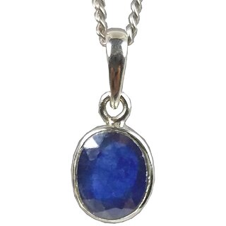 NATURAL BLUE SAPPHIRE (NEELAM) STONE 92.5 PURE SILVER PENDENT NATURAL BLUE SAPPHIRE (NEELAM) STONE 92.5 PURE SILVER PENDENT