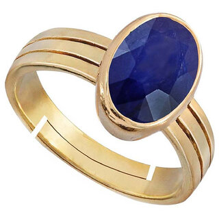 NATURAL BLUE SAPPHIRE (NEELAM) STONE WITH PANCHDHATU ADJUSTABLE RING NATURAL BLUE SAPPHIRE (NEELAM) STONE WITH PANCHDHATU ADJUSTABLE RING
