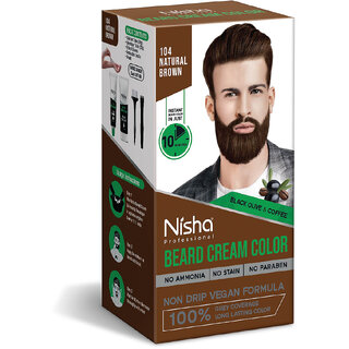 Nisha Beard Colour for Men (40gm) - Natural Brown, No Stain & Quick color in 10 Minute Nisha Beard Colour for Men (40gm) - Natural Brown, No Stain & Quick color in 10 Minute