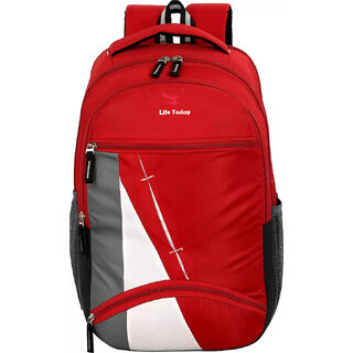                       Life Today Large 35 L Laptop Backpack Laptop Backpack Waterproof Laptop Backpack/School Bag/College Bag(Red)                                              