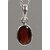 NATURAL GARNET (GOMED) STONE WITH 92.5 PURE SILVER PENDENT