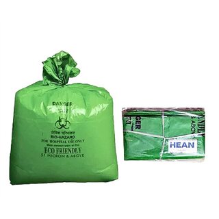 Thick Garbage Bags in Green Colour (120 Micron, 40x50 Inches Pack of 5 Pcs) Thick Garbage Bags in Green Colour (120 Micron, 40x50 Inches Pack of 5 Pcs)