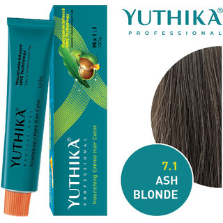 Yuthika Professional Creme Hair Color 100gm Ash Blonde 7.1 Yuthika Professional Creme Hair Color 100gm Ash Blonde 7.1