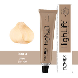                       Yuthika Professional High lift Creme Hair Colour Ultra Blonde 50g | 100% Grey Coverage                                              