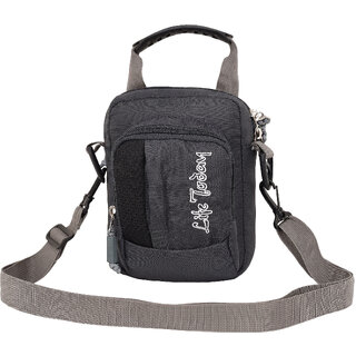                       Life Today Men & Women Grey Sling Bag - Mini                                              