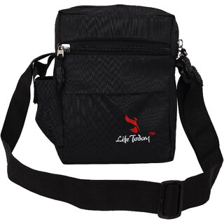 Life Today Black Men & Women Sling Bag - Medium Bags for Men and Women