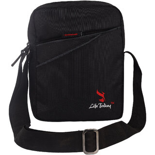                       Life Today Black Men & Women Sling Bag - Medium Men Sling Bag                                              