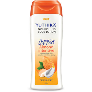                       Yuthika Almond Soft Touch Body Lotion for Women  Men, Hydrating Moisturizer (300ml)                                              