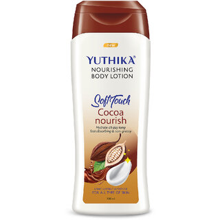                       Yuthika Soft Touch Cocoa Body Lotion for Women  Men, Hydrating Moisturizer Suitable for Dry Skin, (300ml)                                              