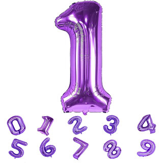                      Purple Foil Number Balloons 1  32 Inch Helium Supported Birthday Decoration Balloons for Kids, Anniversary, Party, Ba                                              