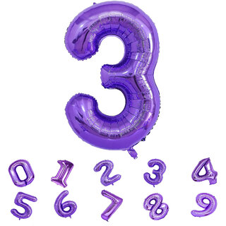                       Purple Foil Number Balloons 0-9  32 Inch Helium Supported Birthday Decoration Balloons for Kids, Anniversary, Party, Ba                                              