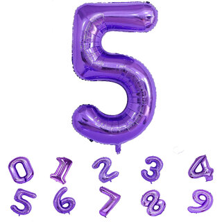                       Purple Foil Number Balloons 5th  Helium Supported 32 Inch Birthday Decoration Balloons for Kids, Anniversary, Party, Ba                                              