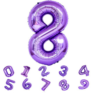                       Purple Foil Number Balloons 8  Helium Supported 32 Inch Birthday Decoration Balloons for Kids, Anniversary, Party, Ba                                              