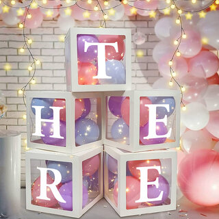 Balloon Box Three 3 Transparent Balloon Boxes for 3rd Birthday Decoration baby Kids Party Supplies Balloon Box Three 3 Transparent Balloon Boxes for 3rd Birthday Decoration baby Kids Party Supplies